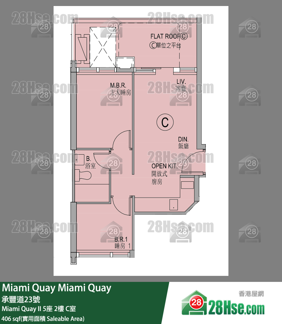 Miami Quay Miami Quay II5座2楼 C室 平面图
