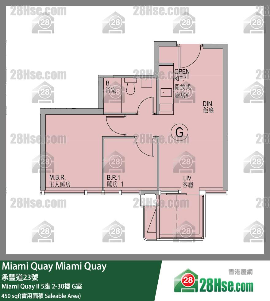 Miami Quay Miami Quay II5座11楼 G室 平面图