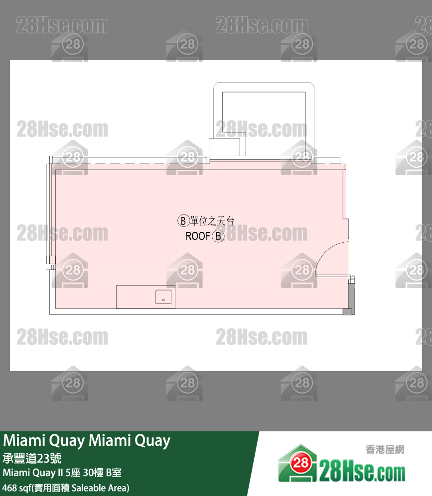Miami Quay Miami Quay II5座30楼 B室 平面图