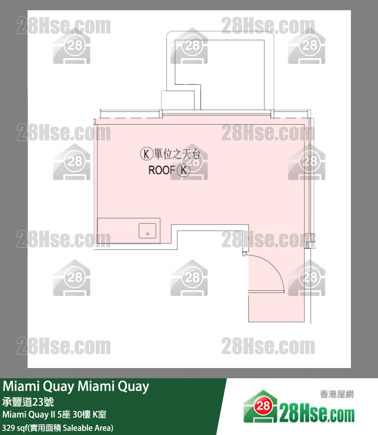 Miami Quay Miami Quay II5座30楼 K室 平面图