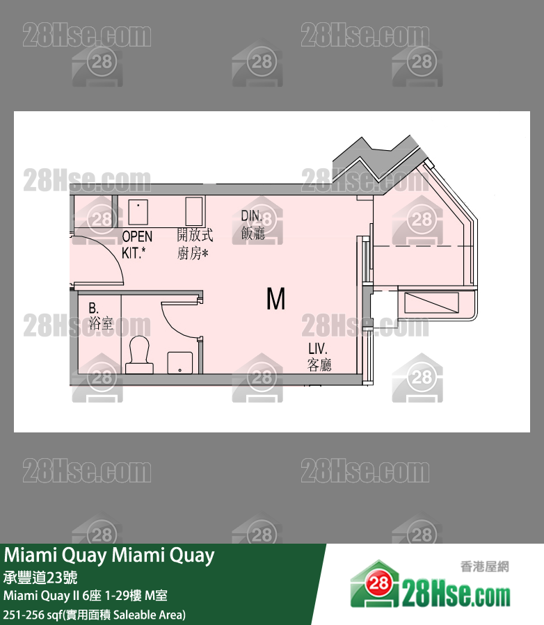 Miami Quay Miami Quay II6座19楼 M室 平面图