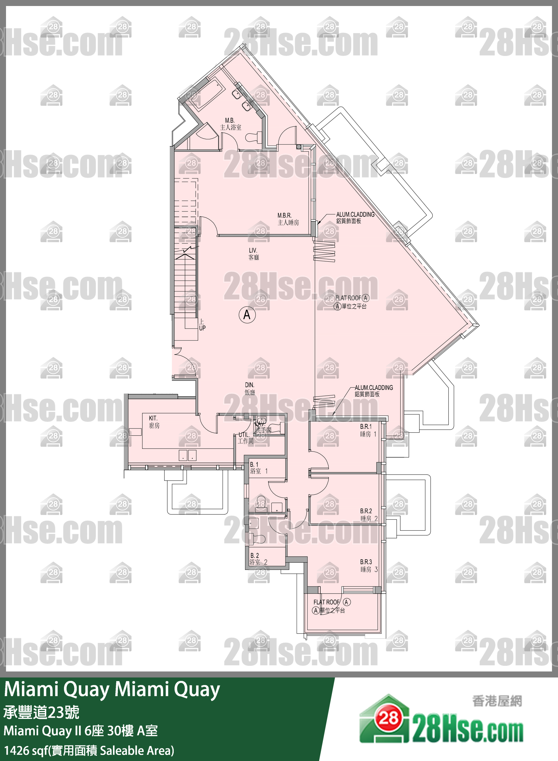 Miami Quay Miami Quay II 6座 30楼 A室 平面图