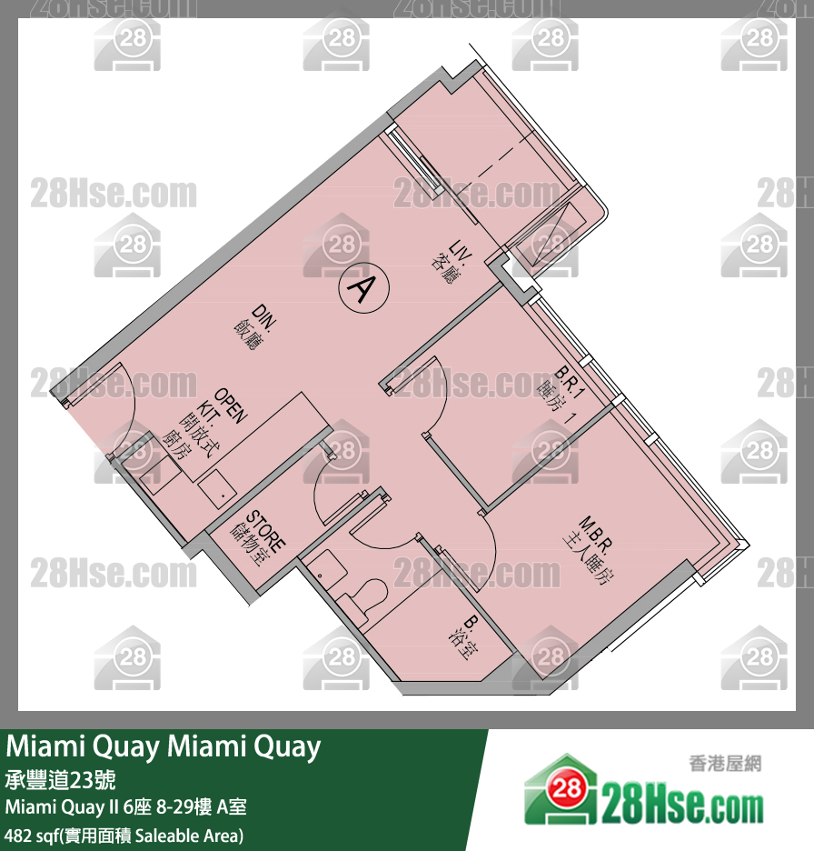 Miami Quay Miami Quay II6座16楼 A室 平面图