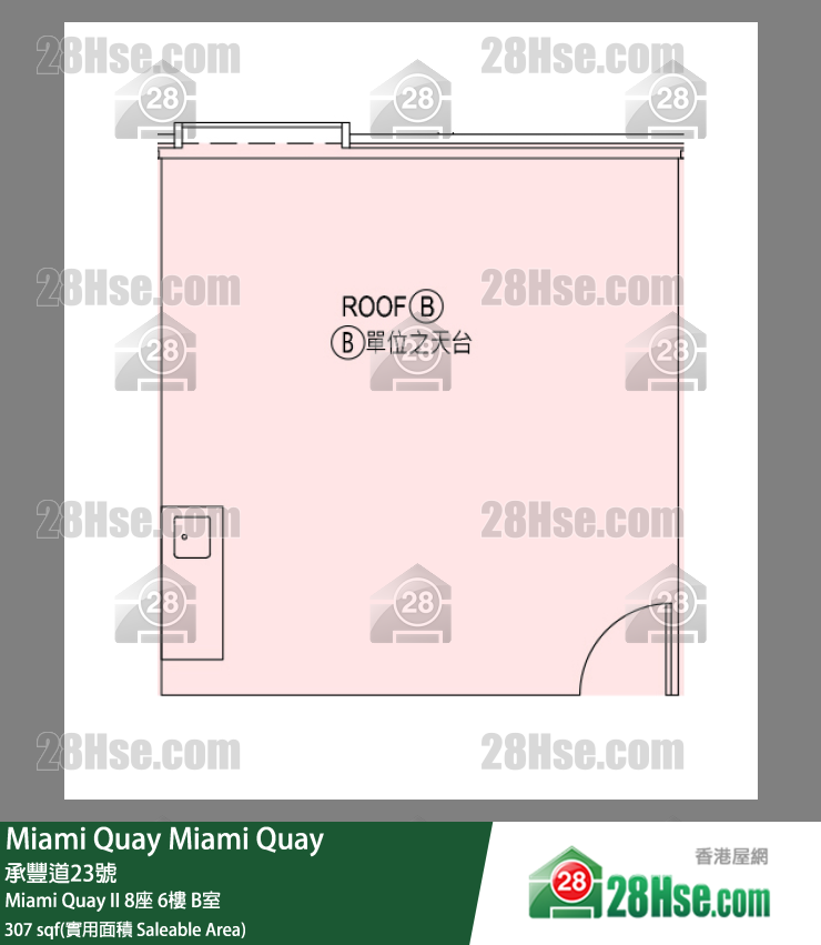 Miami Quay Miami Quay II8座6楼 B室 平面图