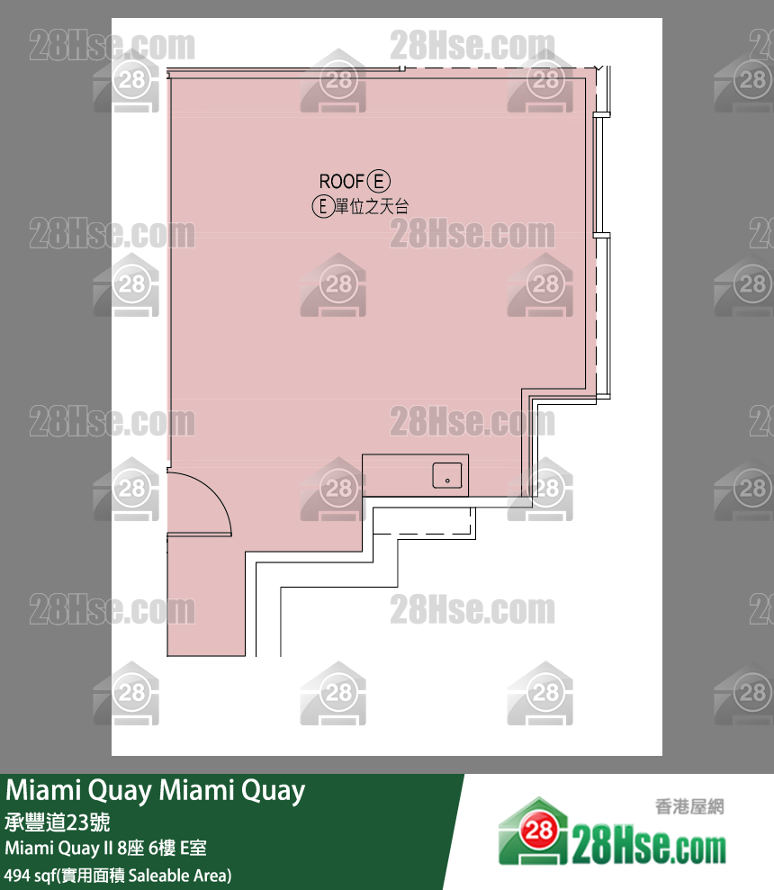 Miami Quay Miami Quay II 8座 6楼 E室 平面图