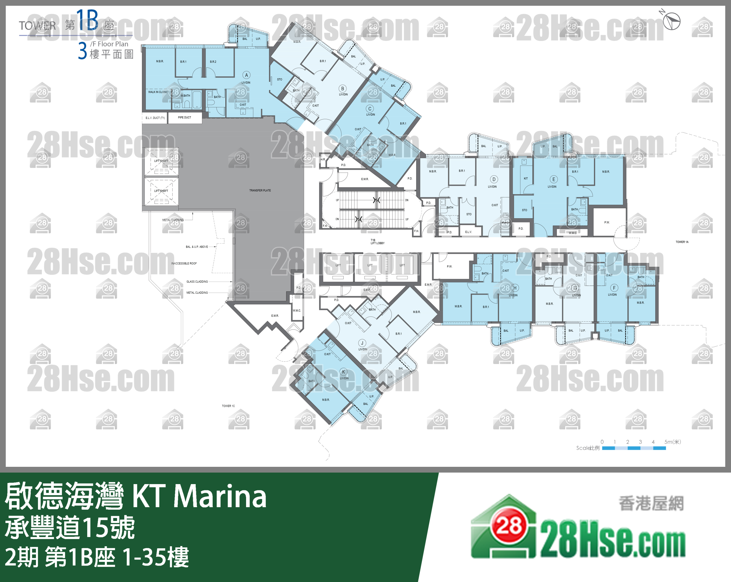 2期 第1B座 1-35樓 平面圖