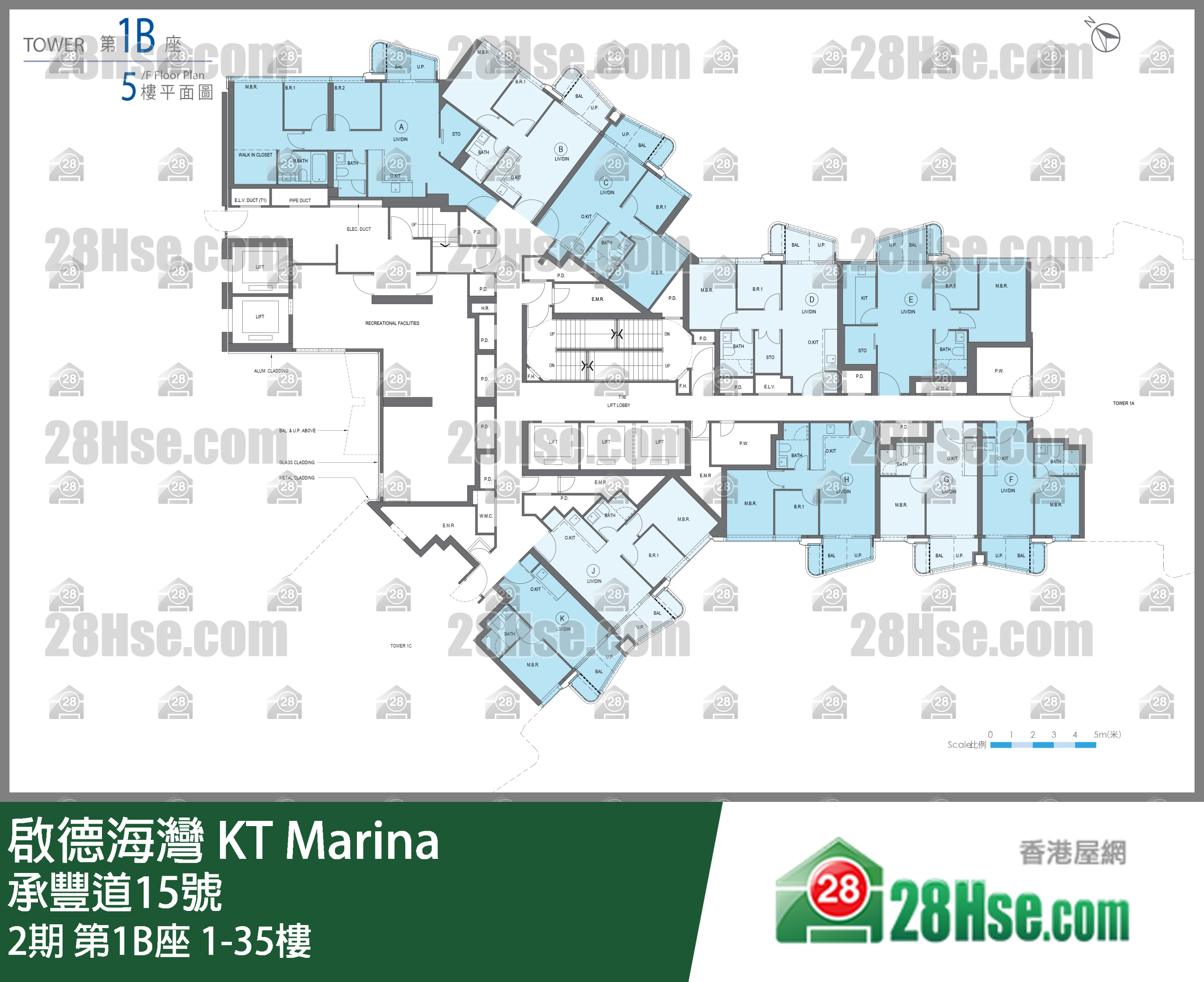 2期 第1B座 1-35樓 平面圖