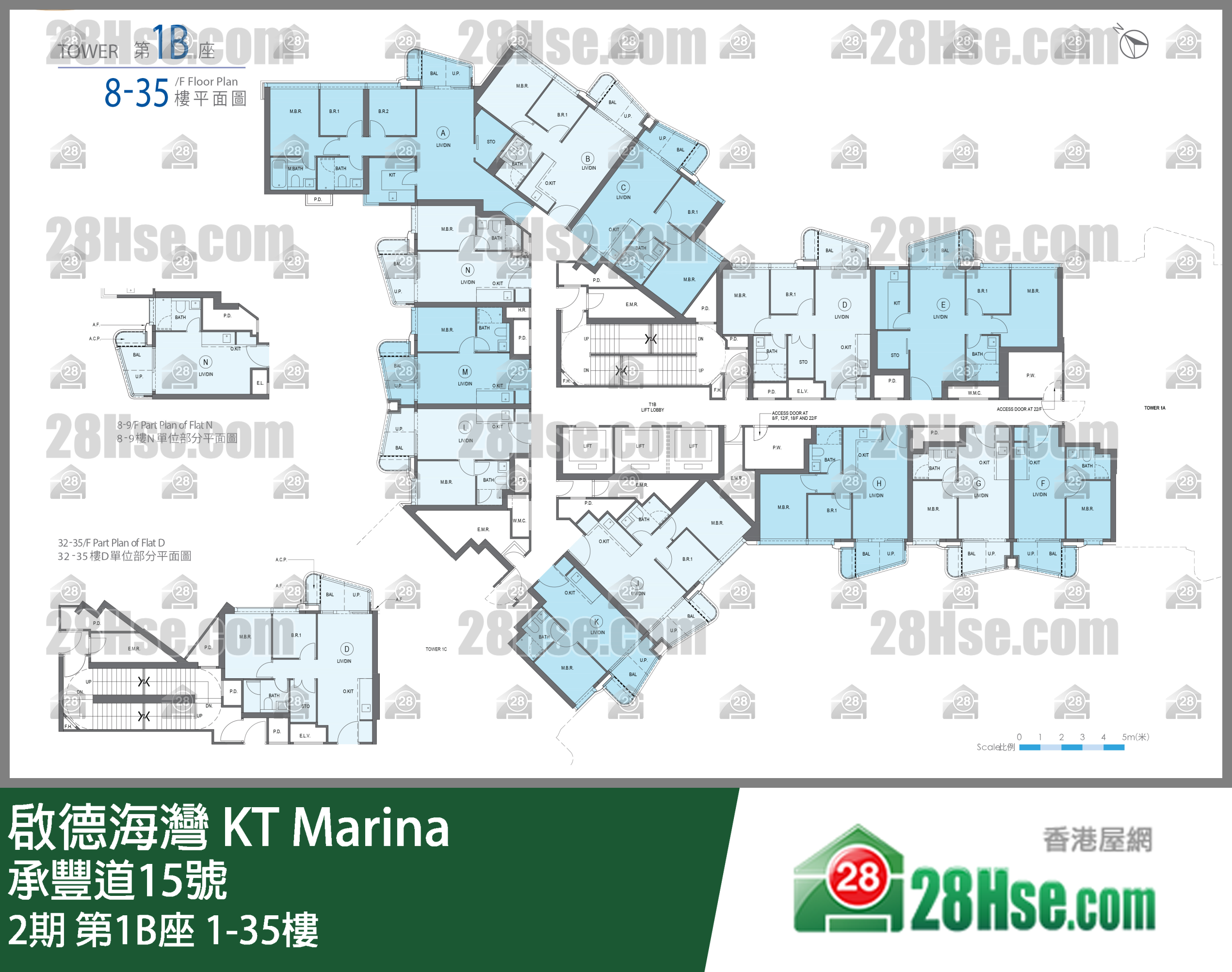 2期 第1B座 1-35樓 平面圖