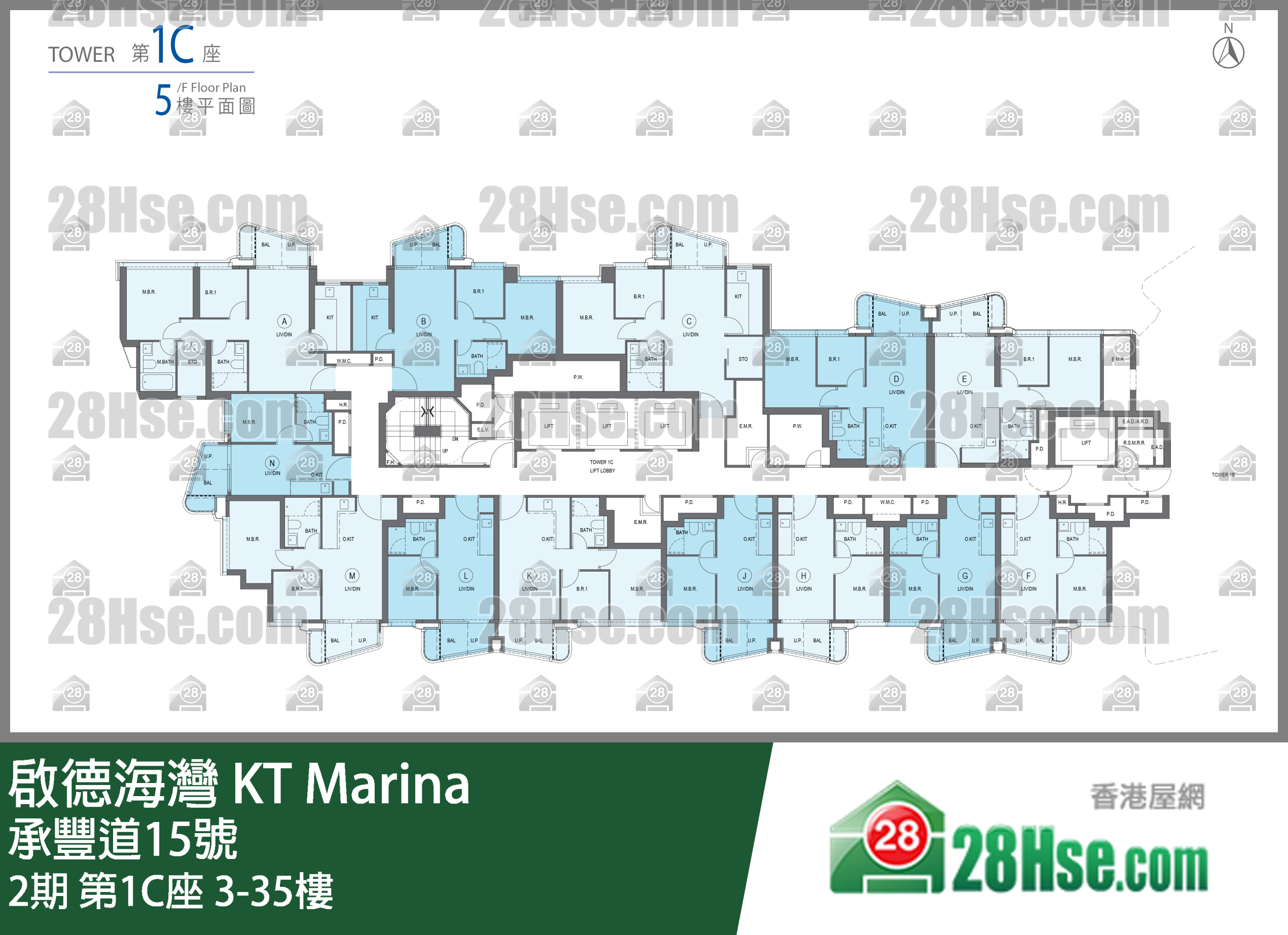 2期 第1C座 3-35樓 平面圖
