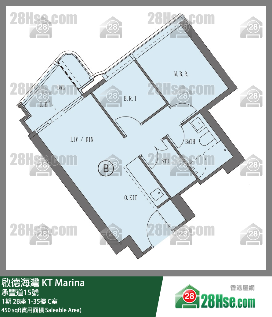 啟德海灣 單位平面圖(由 28Hse 提供)