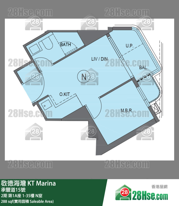 启德海湾 2期第1A座1楼 N室 平面图