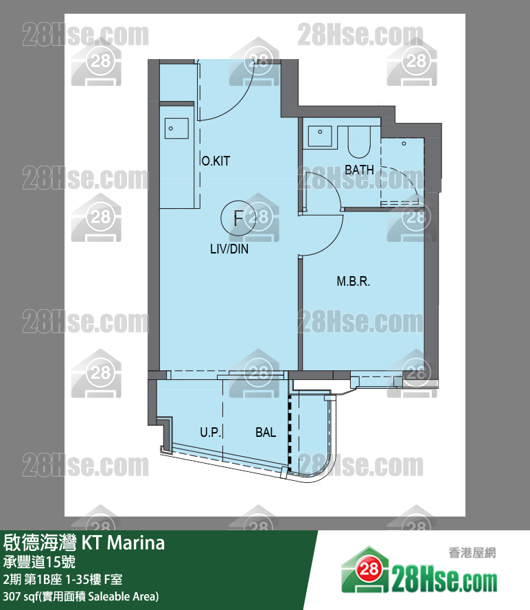 启德海湾 2期第1B座1楼 F室 平面图