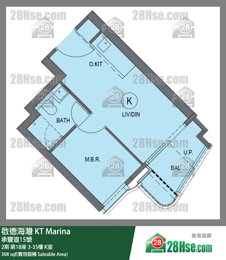 启德海湾 2期第1B座5楼 K室 平面图