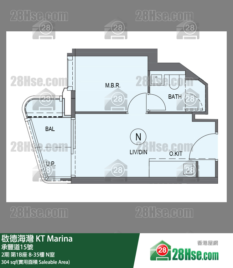启德海湾 2期第1B座21楼 N室 平面图