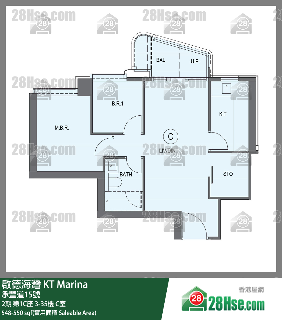 启德海湾 2期第1C座29楼 C室 平面图
