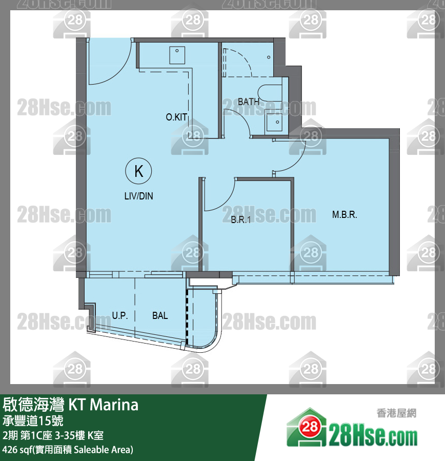 启德海湾 2期第1C座3楼 K室 平面图