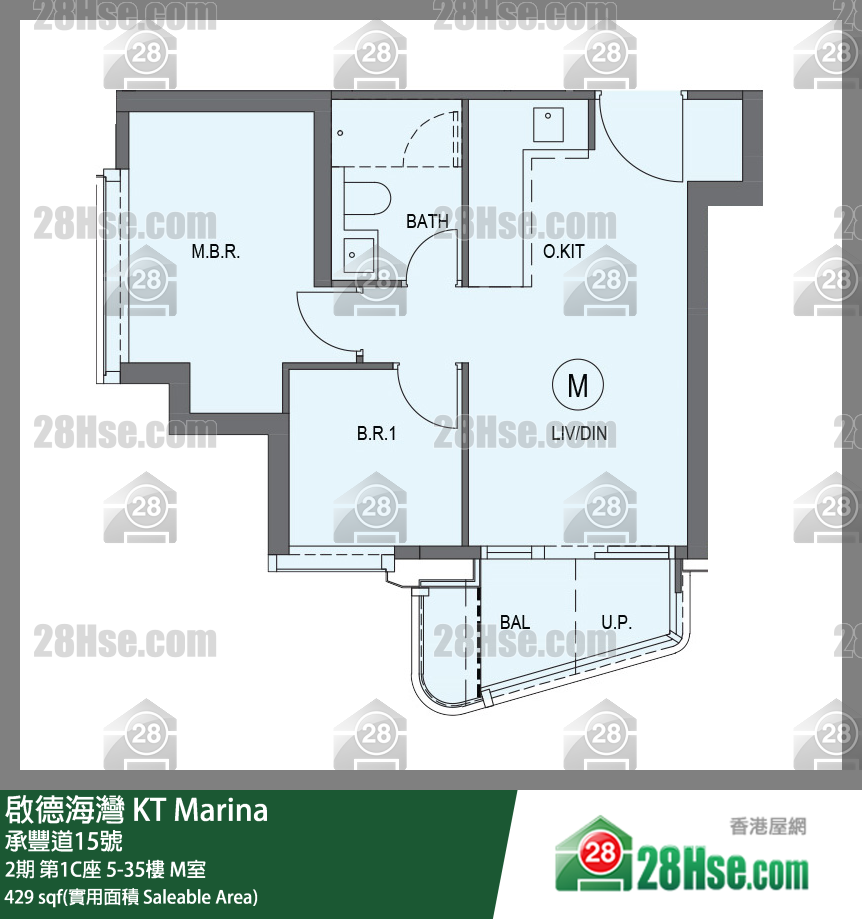 启德海湾 2期第1C座27楼 M室 平面图