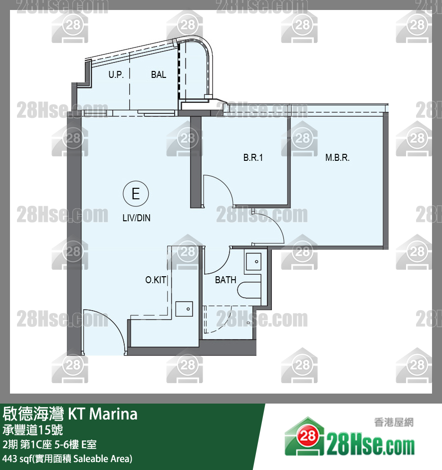 启德海湾 2期第1C座6楼 E室 平面图