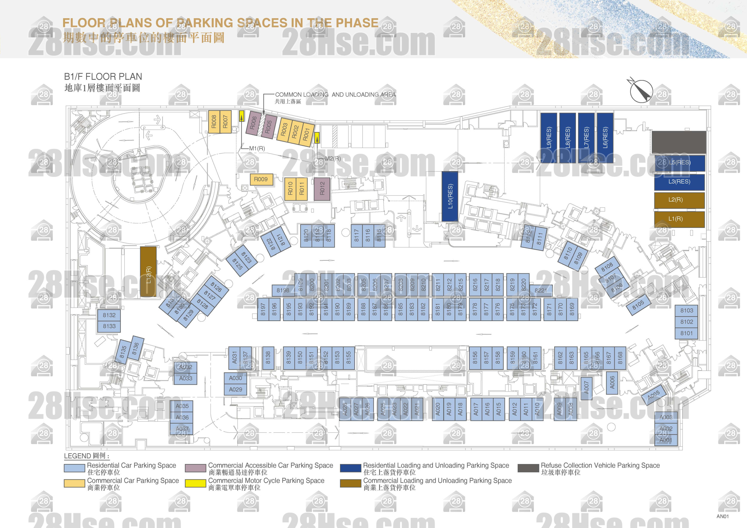 停车位平面图 平面图