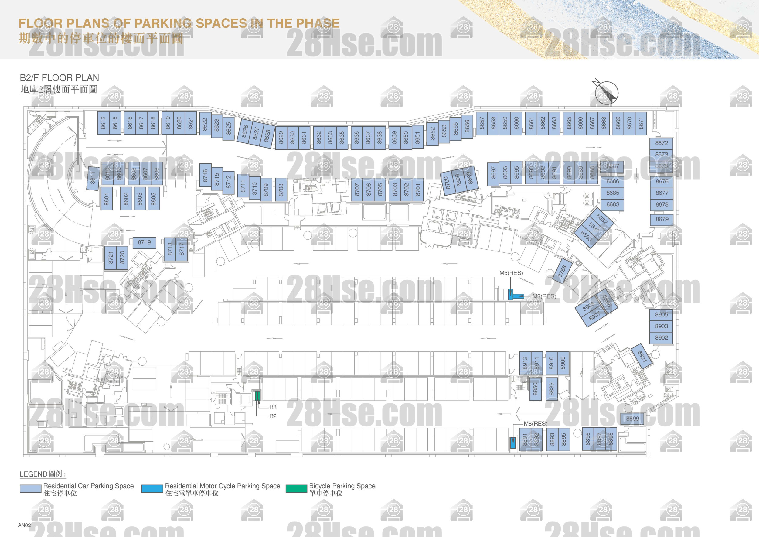 停车位平面图 平面图