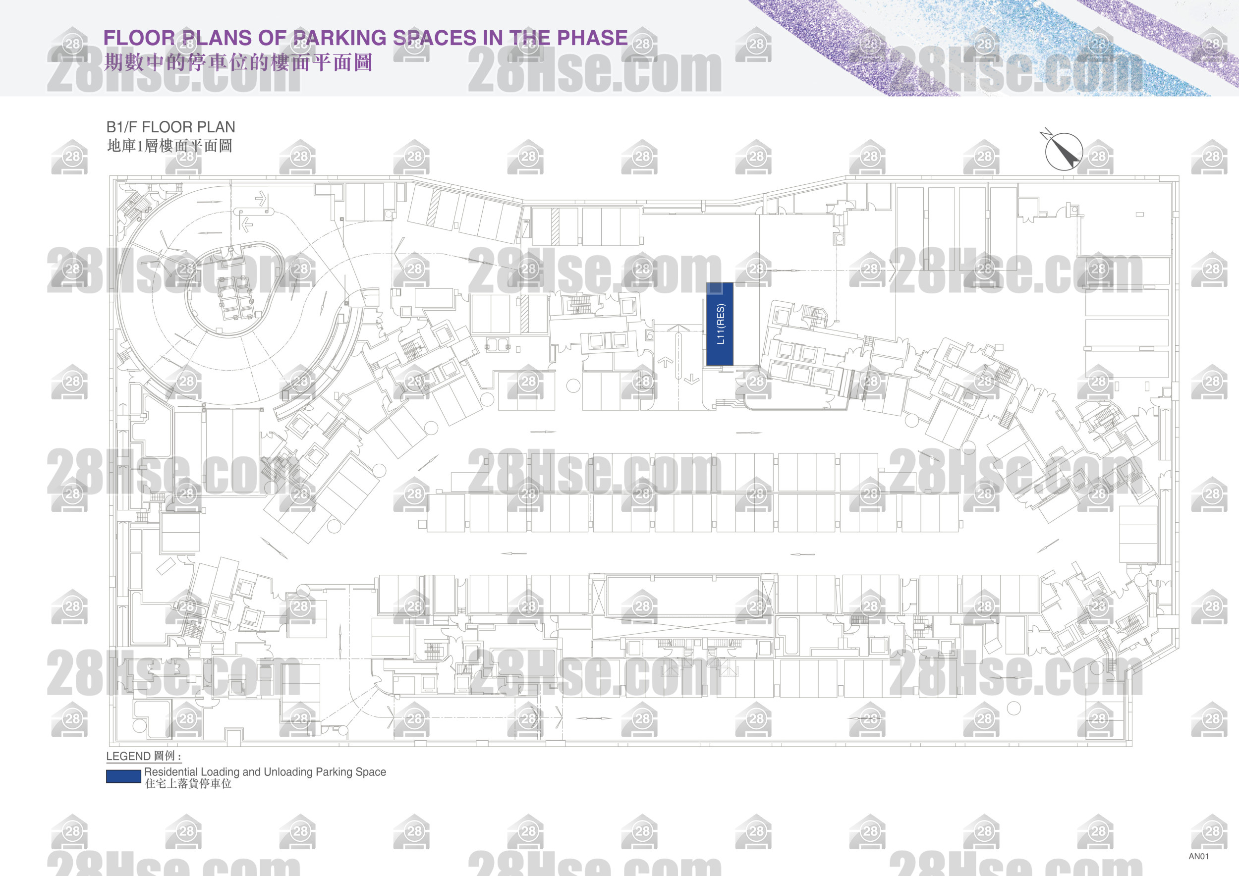 停车位平面图 平面图