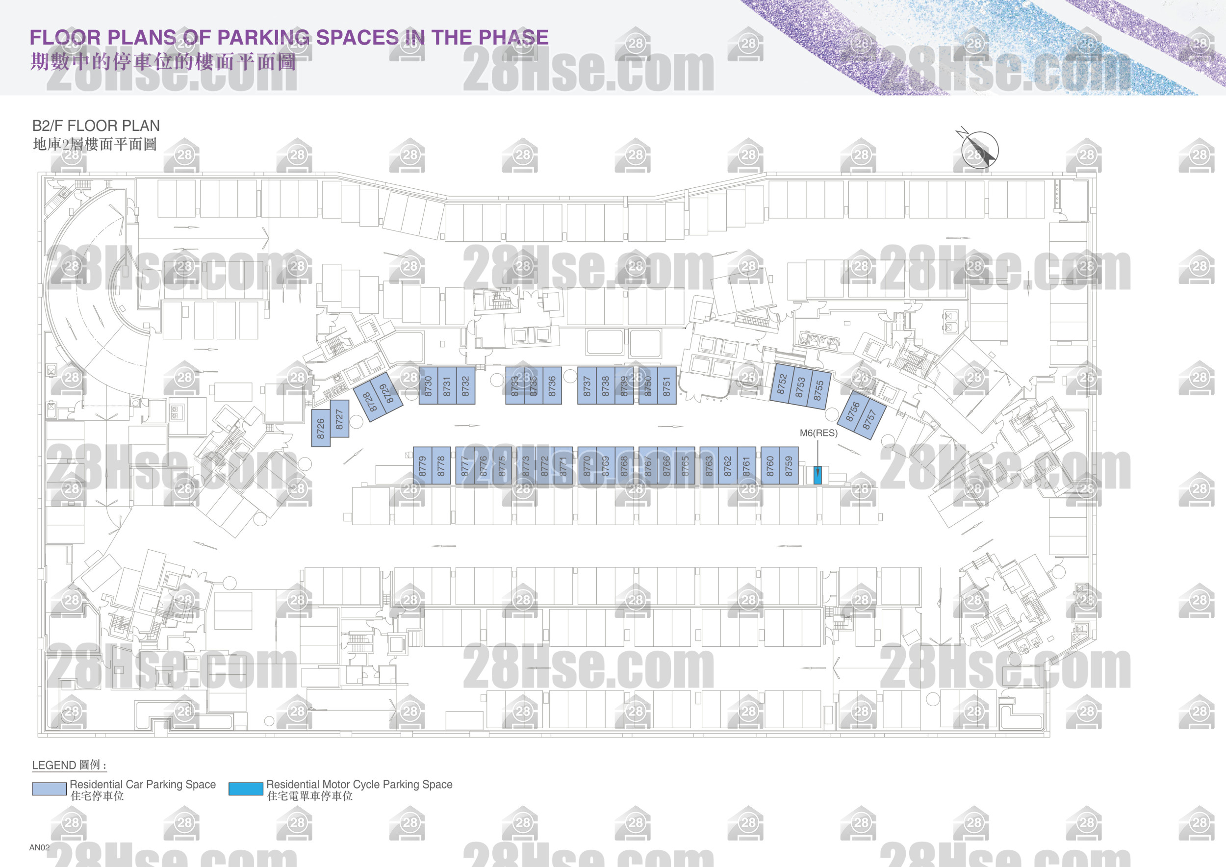 停车位平面图 平面图