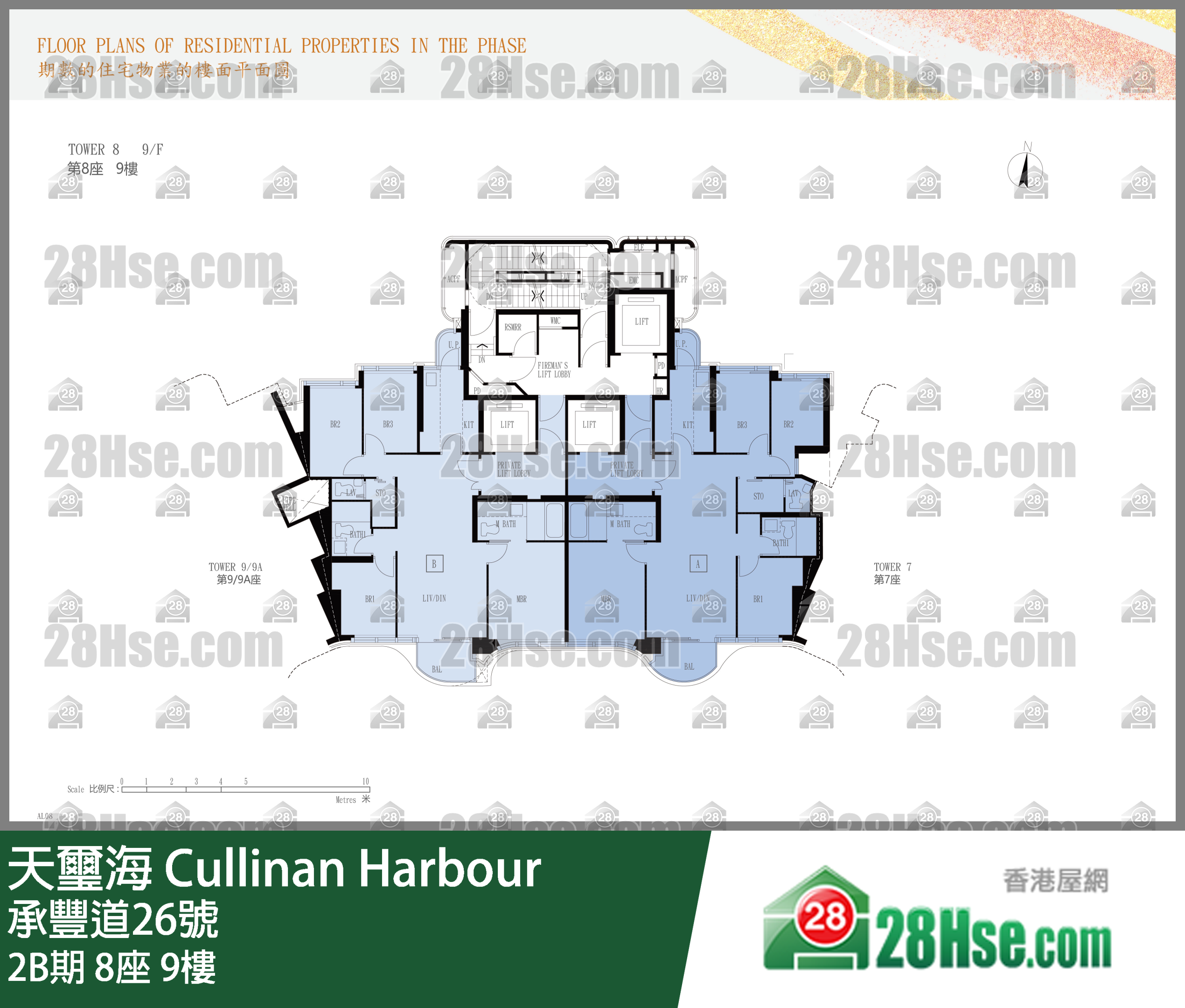 2B期 8座 9楼 平面图