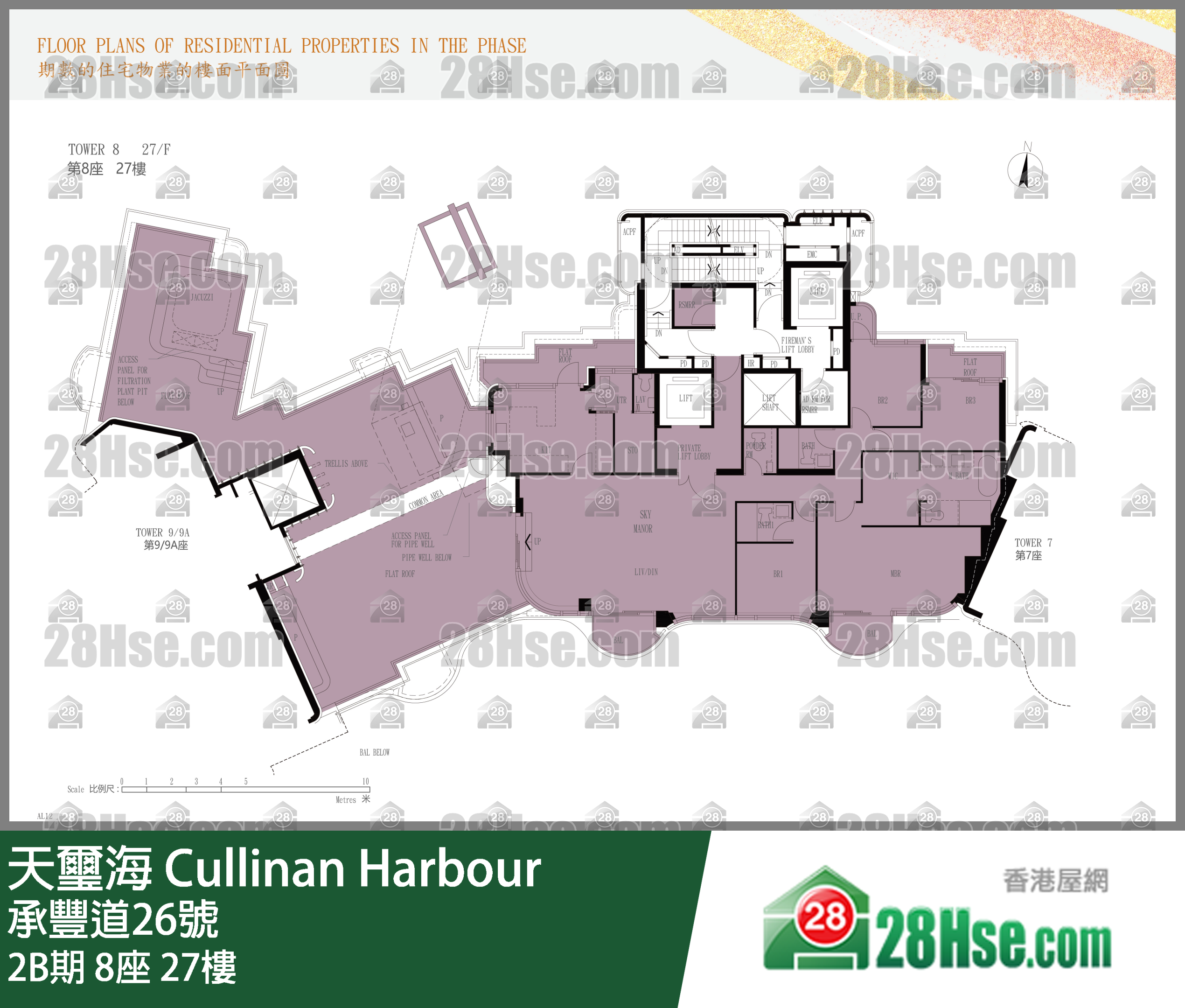2B期 8座 27楼 平面图