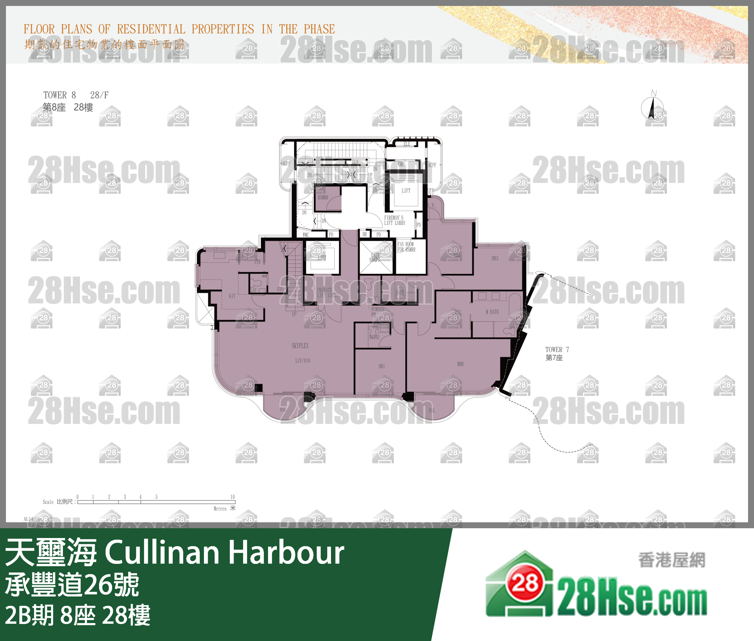 2B期 8座 28楼 平面图