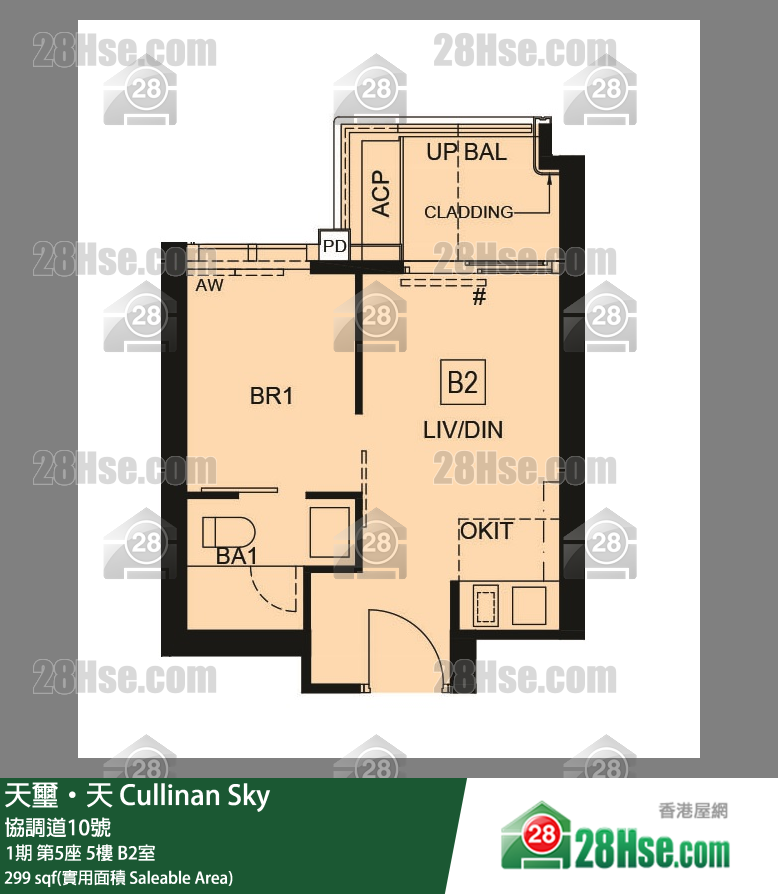 天璽天 1期 第5座 5樓 B2室 平面圖