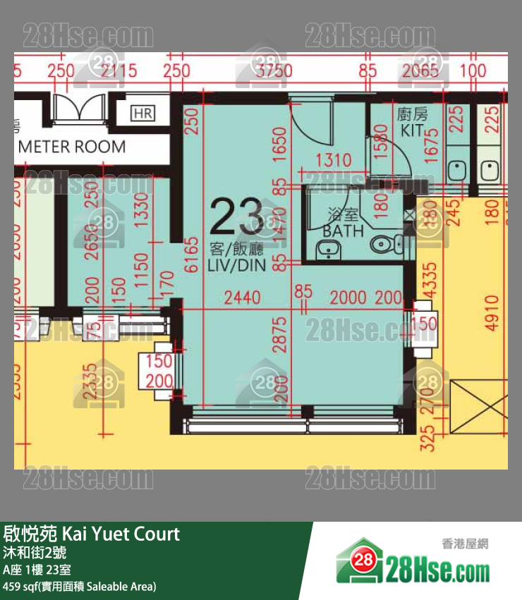 启悦苑 A座1楼 23室 平面图
