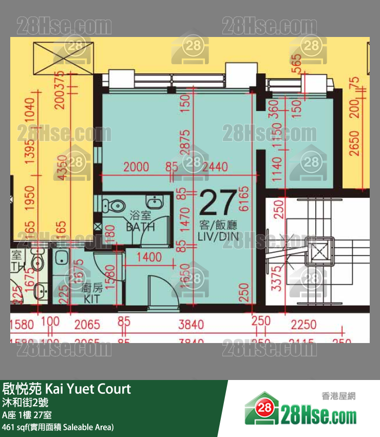 启悦苑 A座1楼 27室 平面图