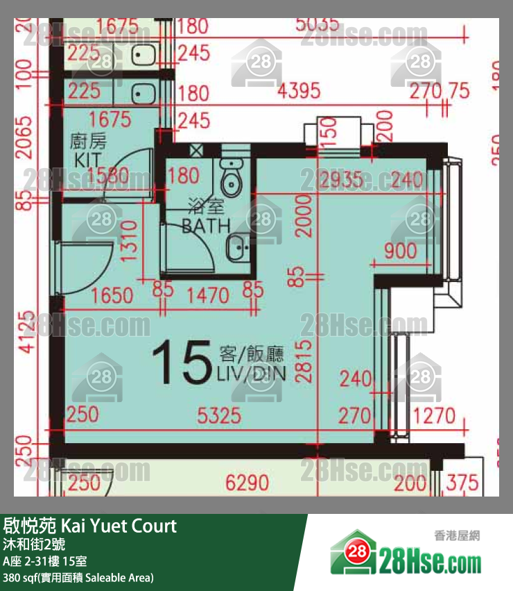 启悦苑 A座14楼 15室 平面图