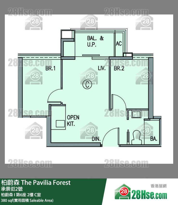 柏蔚森 柏蔚森 I 第6座 2樓 C室 平面圖