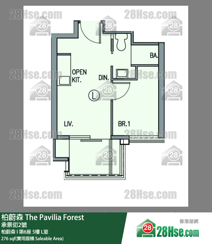 柏蔚森 柏蔚森 I 第6座 5樓 L室 平面圖