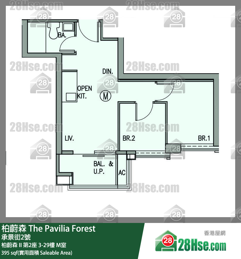 柏蔚森 柏蔚森 II 第2座 7樓 M室 平面圖