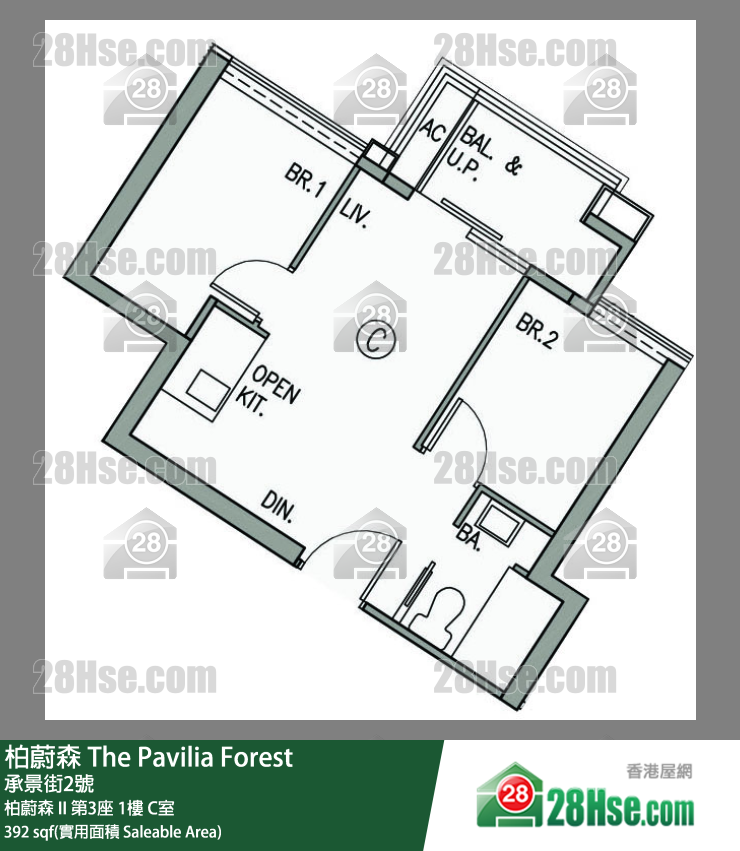 柏蔚森 柏蔚森 II 第3座 1樓 C室 平面圖