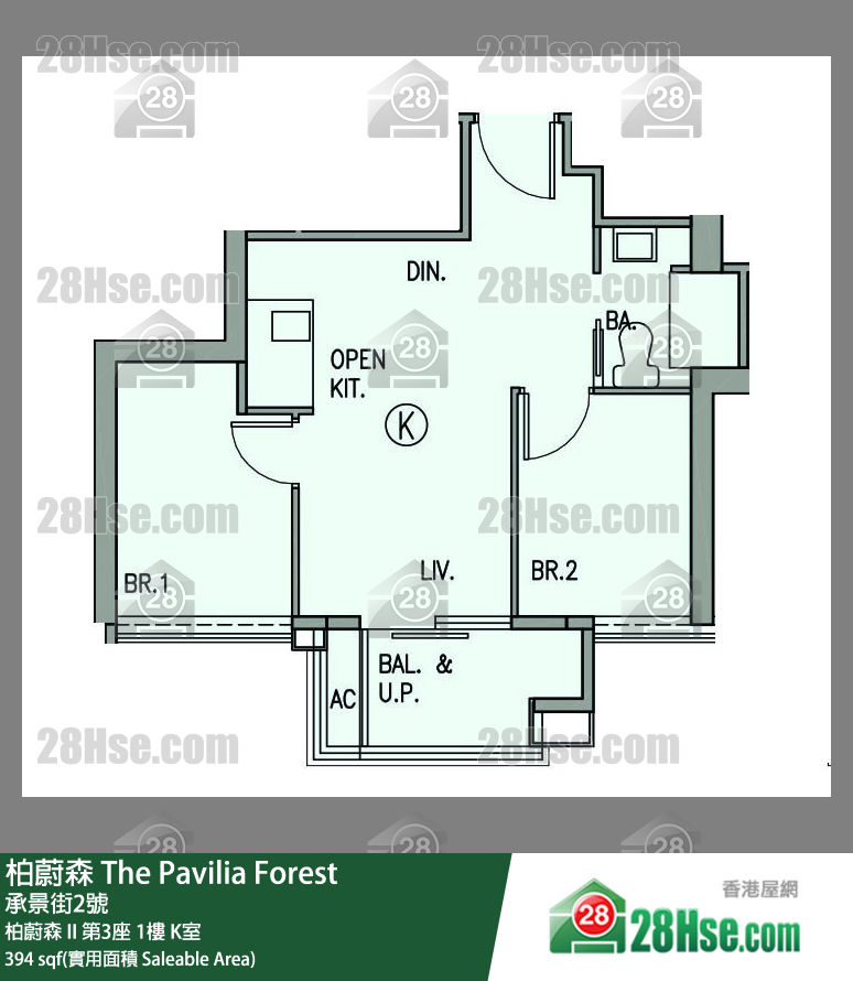 柏蔚森 柏蔚森 II第3座1樓 K室 平面圖