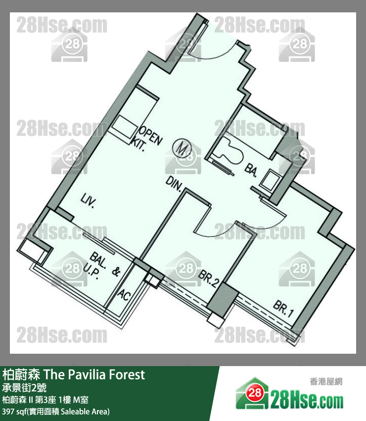 柏蔚森 柏蔚森 II第3座1樓 M室 平面圖
