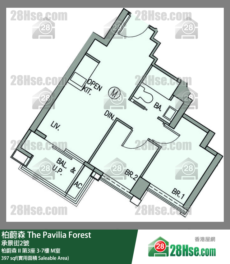 柏蔚森 柏蔚森 II第3座6樓 M室 平面圖