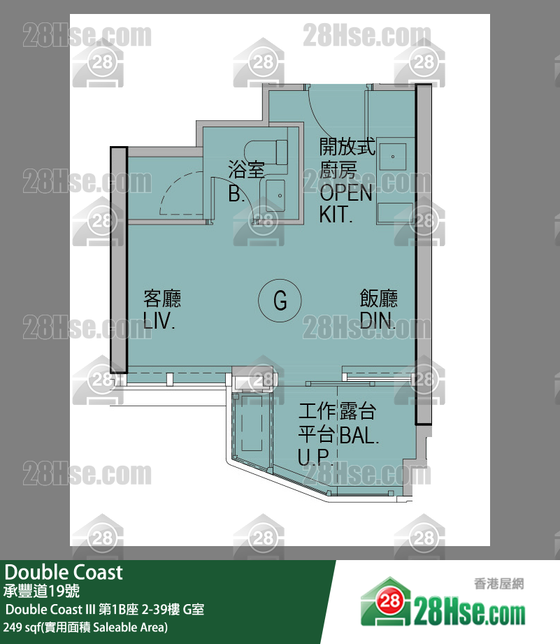 Double Coast 单位平面图(由 28Hse 提供)