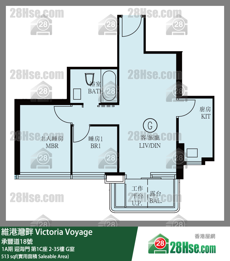维港湾畔 单位平面图(由 28Hse 提供)
